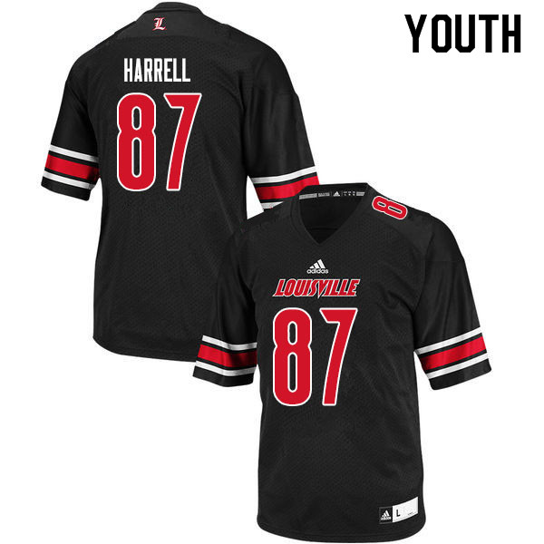 Youth #87 Tyler Harrell Louisville Cardinals College Football Jerseys Sale-Black